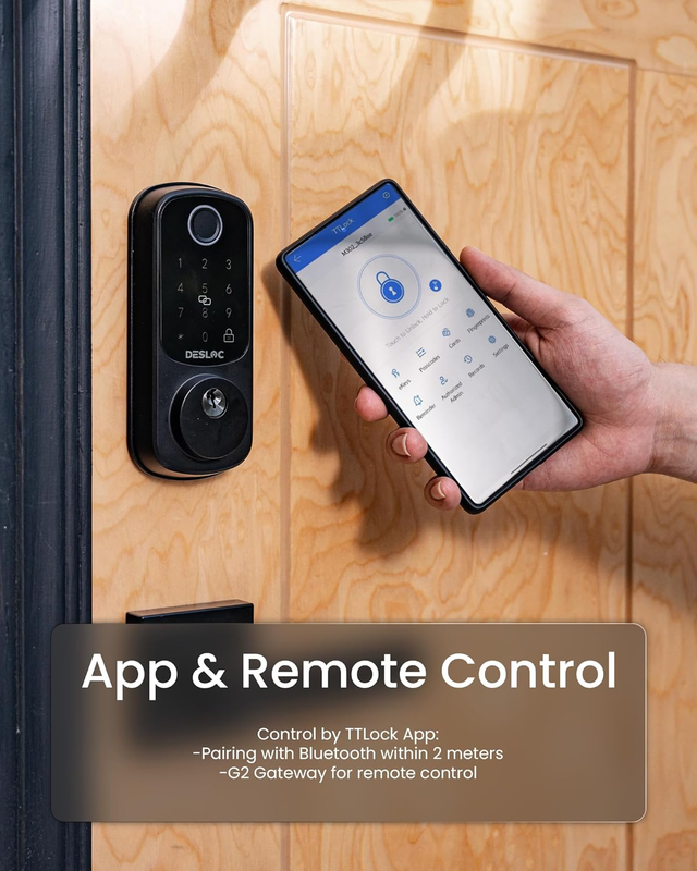 B200 Fingerprint Smart Door Lock, Keyless Entry Door Lock, App Control, Easy Ins