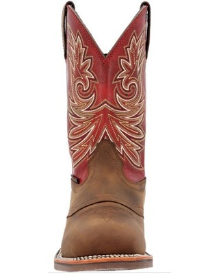 Pre-owned Georgia Boot Men's Carbo-tec Waterproof Soft Toe Western Boot - Square Toe Brown