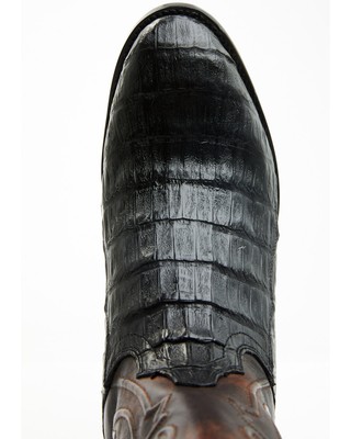 Pre-owned Dan Post Men's Exotic Caiman 12&quot; Western Boot - Medium Toe - Dp80501 In Black