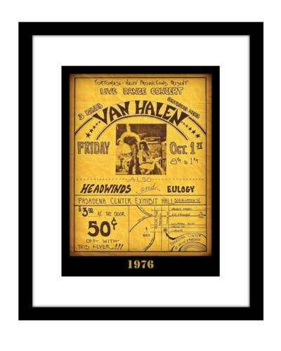 Van Halen 8x10 photo print concert poster 1976 David Lee Roth rock