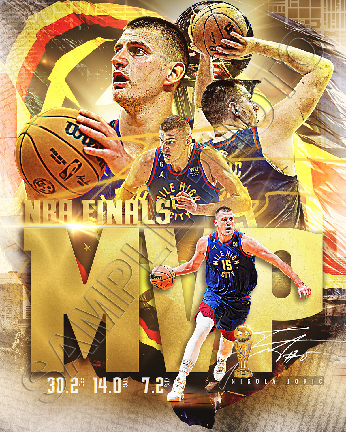 2022-2023 DENVER NUGGETS 2023 NBA Champions Nikola Jokić MVP