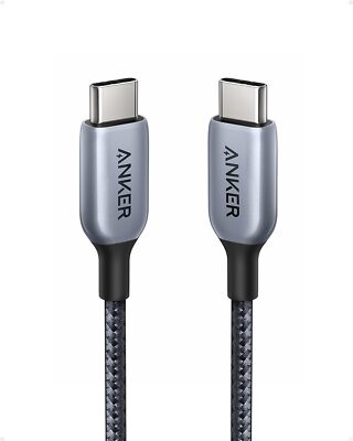 Anker 765 USB C to USB C 3ft Nylon Cable 240W Fast Charging for iPhone 15|Refurb