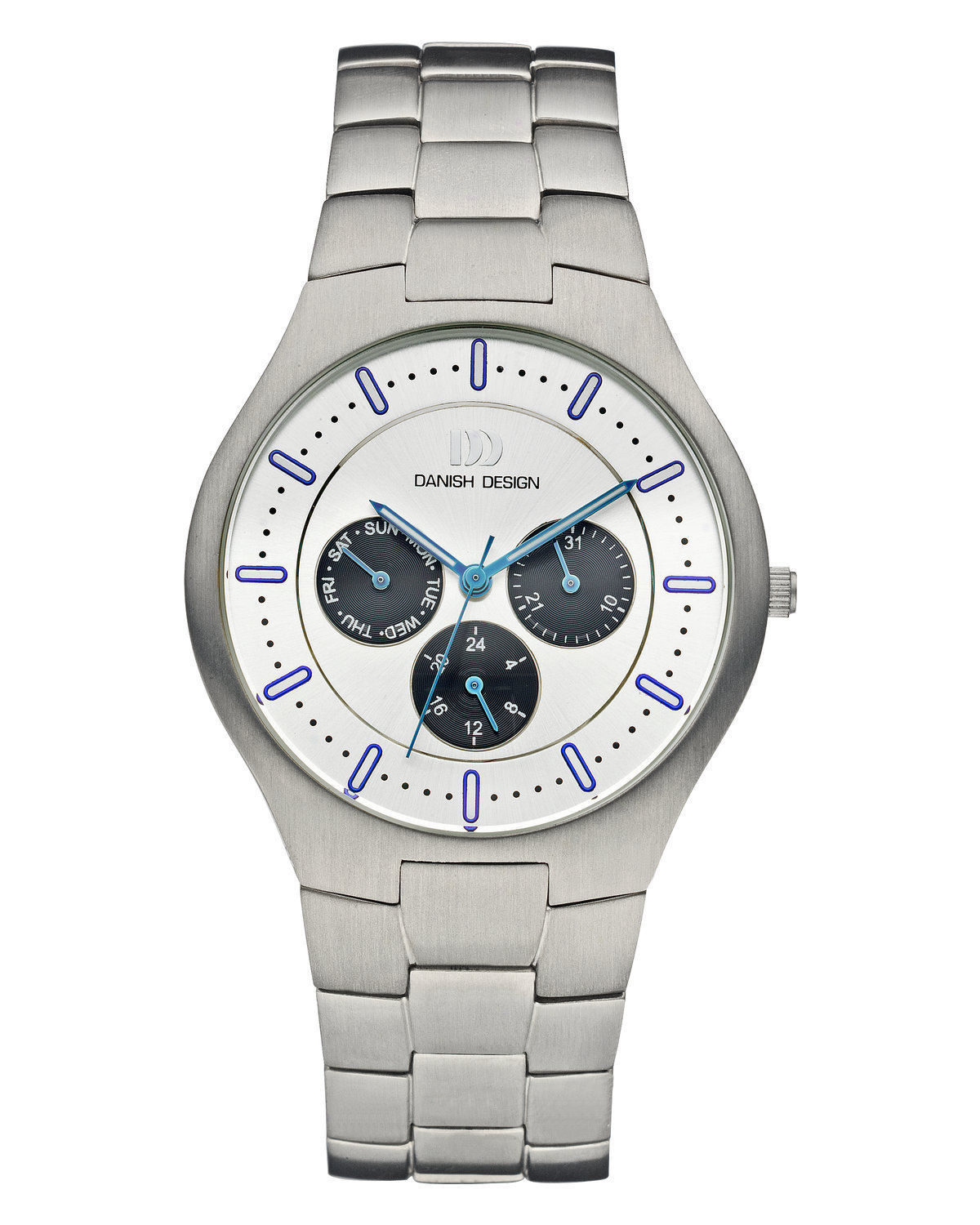 Pre-owned Danish Design Iq62q952 Titanium Silver/black Dial Quartz Classic Men's Watch