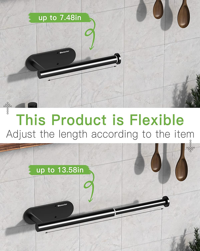 Toilet Paper Tissue Holder Paper Roll Organizer Towel under Cabinet Self