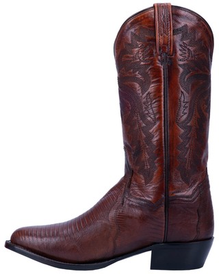 Pre-owned Dan Post Men's Winston Lizard Western Boot - Round Toe - Dp3051r In Brown