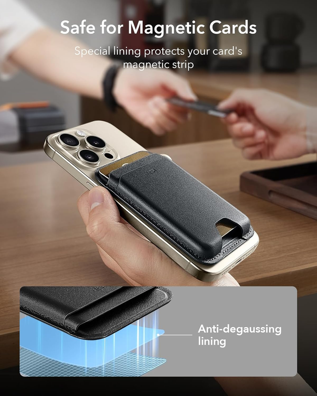 for MagSafe Wallet, 5-Card Holder, Magnetic Wallet for iPhone, RFID Blocking, wi