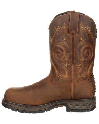 Pre-owned Georgia Boot Men's Carbo-tec Lt Waterproof Work Boot - Composite Toe - Gb00239 In Brown