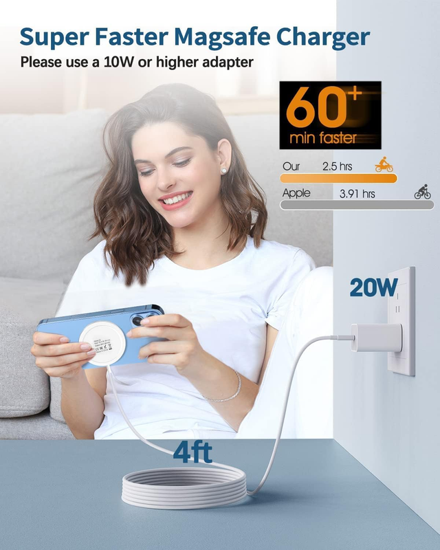 Magnetic Wireless Charger 15w iPhone Mag-Safe Charger for iPhone 16 Pro Max/16 P