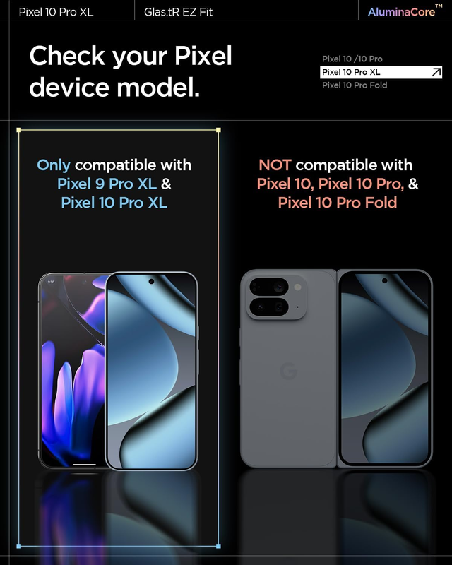 AluminaCore Tempered Glass Screen Protector [GlasTR EZ FIT] designed for Pixel 1