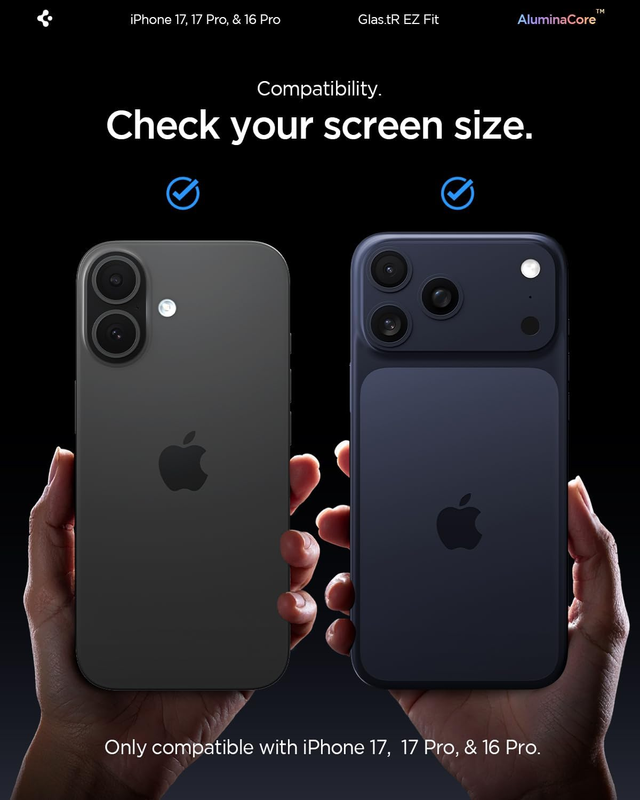 AluminaCore Tempered Glass Screen Protector [Glas.tR EZ Fit] designed for iPhone