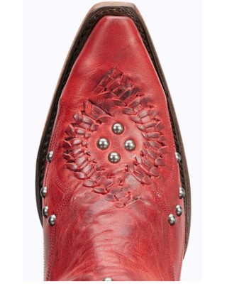Pre-owned Lane Women's Cossette Western Boot - Snip Toe - Lb0469g In Red