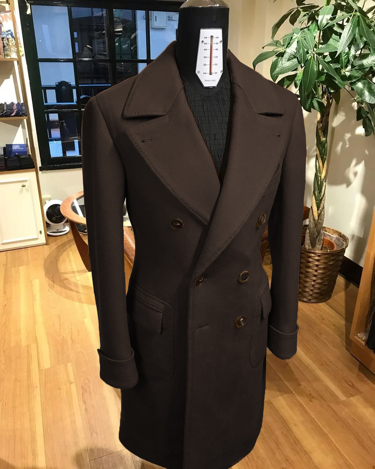 Cashmere Men's Long Overcoats Double Breasted Wool Business Casual Outdoor Wear