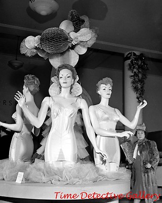 Christmas Corset Display, Macys, New York City, NY - 1942 - Vintage Photo Print