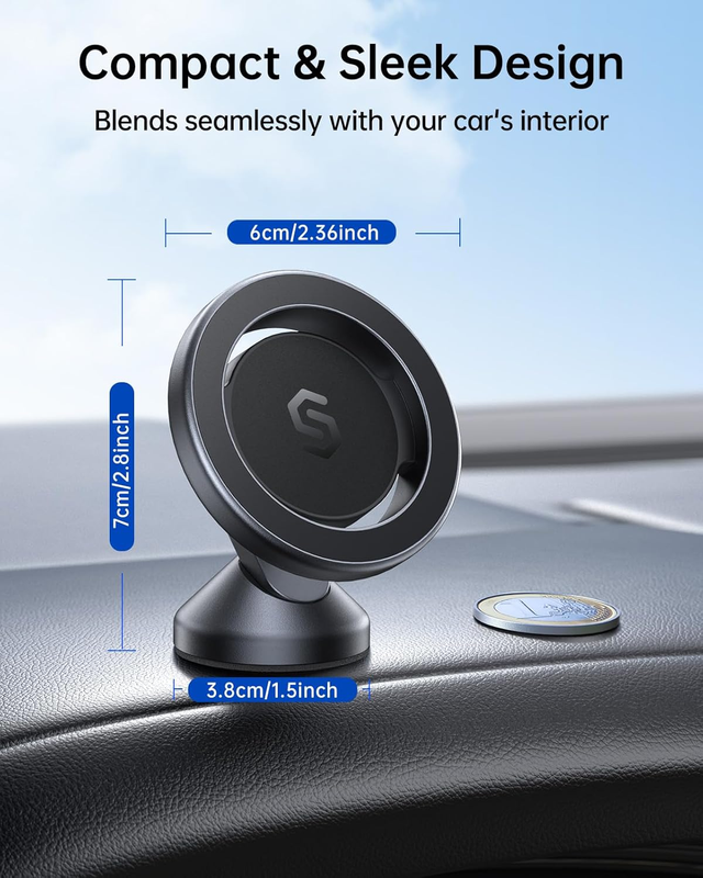 for MagSafe Car Mount - 360 Rotation Magnetic Phone Holder for Car Dashboard, St