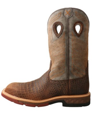 Pre-owned Twisted X Men's Camian Print Work Boot - Nano Composite Toe - Mxbn005 In Brown