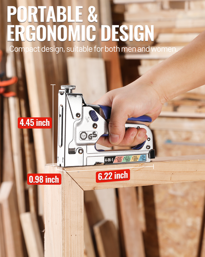 WORKPRO 4-in-1 Staple Gun Manual Brad Nailer with 2000 Counts Staples Upholstery