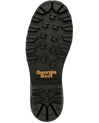 Pre-owned Georgia Boot Men's 9" Amp Lt Logger Insulated Waterproof Work Composite Toe - In Brown