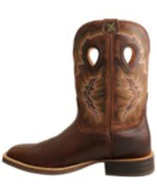 Pre-owned Twisted X Men's Ruff Stock Western Boot - Square Toe - Mrs0069 In Brown