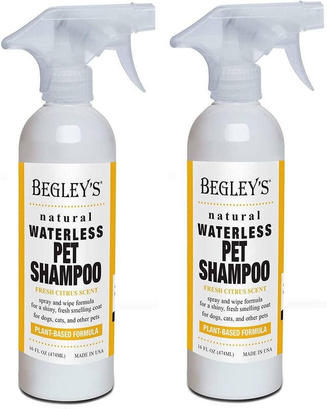 Begley’s Natural No Rinse Waterless Pet Shampoo, Bathless Cleaning, Deodorizin
