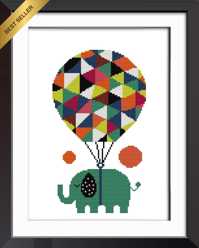 Cross Stitch Kits 14CT Stamped Elephant 10.6