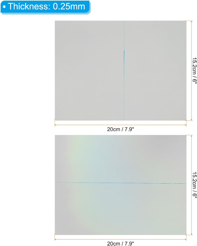 2 Pack 9.7" Polarized Film Sheets, Adhesive Linear Polarizer for Screen & Photog