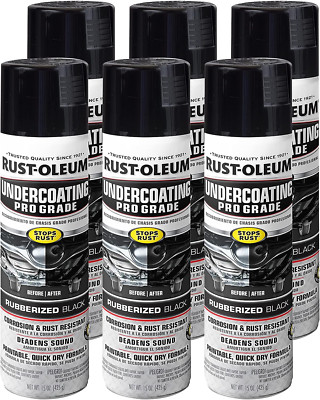 248656 Professional Grade Undercoating Spray, 15 Ounce (Pack of 6), Black, 90 Ou