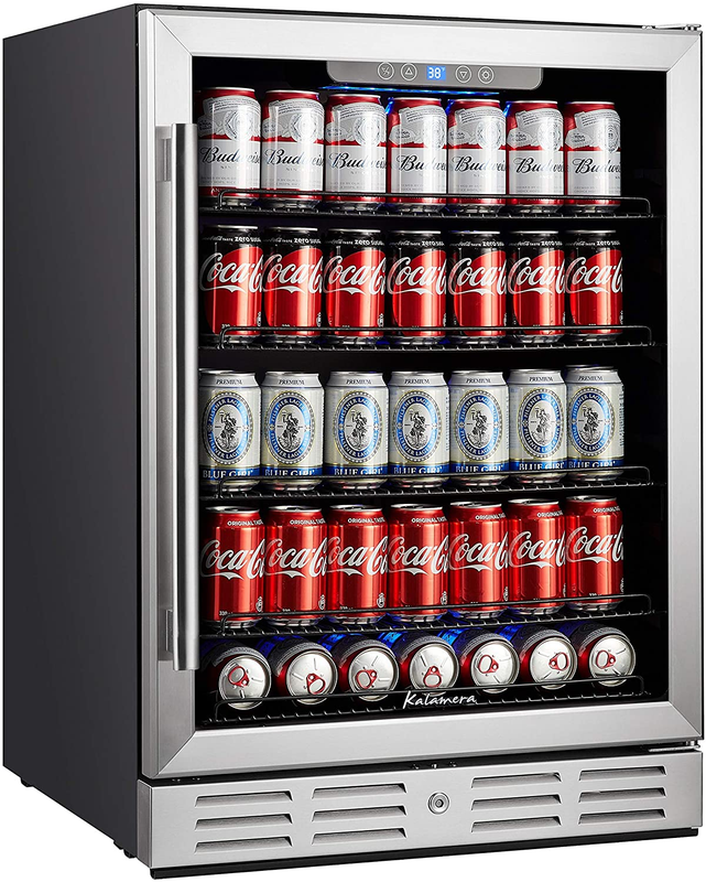 24 Inch Beverage Refrigerator - 154 Cans Capacity Beverage Cooler- Fit Perfectly