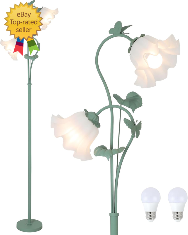 チューリップ ブルー ルームライト インテリア ヴィンテージ アンティーク スウェーデンから チューリップガラスのペンダントライト 花形