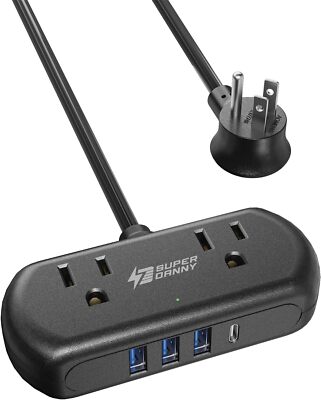 Power Strip USB-C Fast Charging Desktop Charging Station AC Outlets for Travel