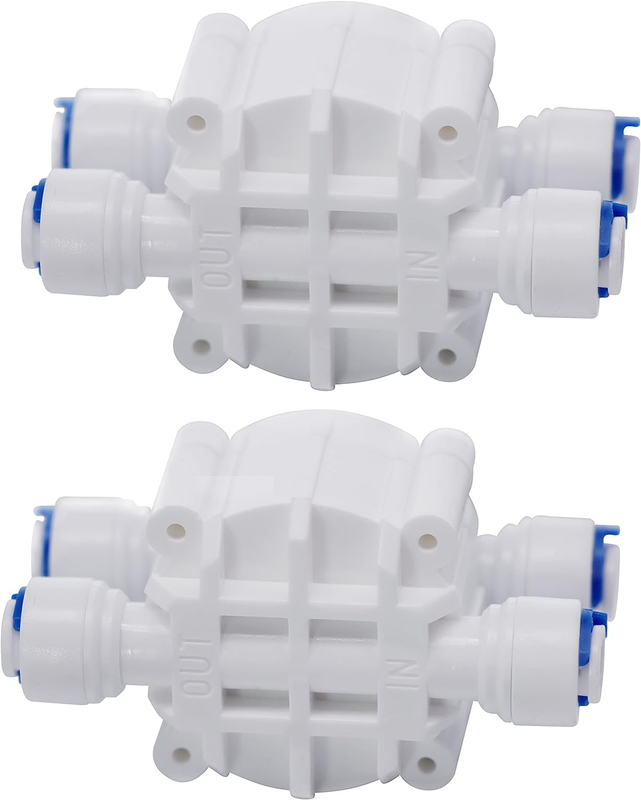 1/4" Automatic Shut-Off Valve with Quick-Connect Fittings For RO Reverse Osmosis