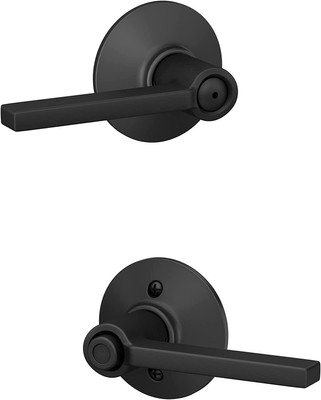 Schlage Latitude Door Lever Hall/Closet  Privacy Lock F10BRW622 Matte Black New
