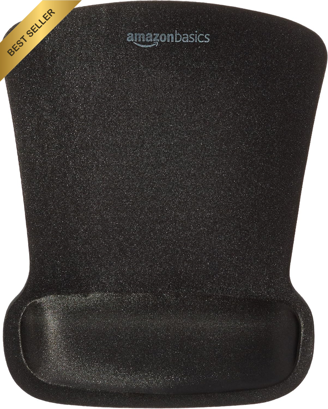 Gel Computer Mouse Pad with Wrist Support Rest - 10-Pack, Black