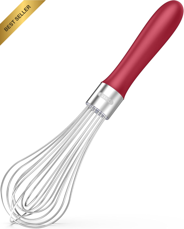 Kitchen Whisk Egg Beater 18/10 Stainless Steel Balloon Heavy Duty 8 Wires
