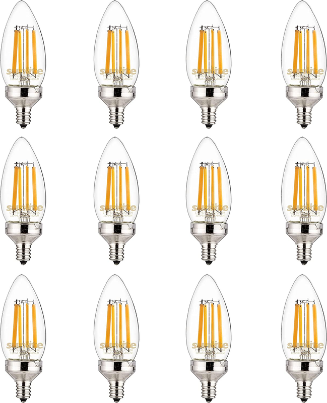 40276 LED Edison B11 Torpedo Tip Chandelier Light Bulb, 8.8 Watts (75 W Equivale