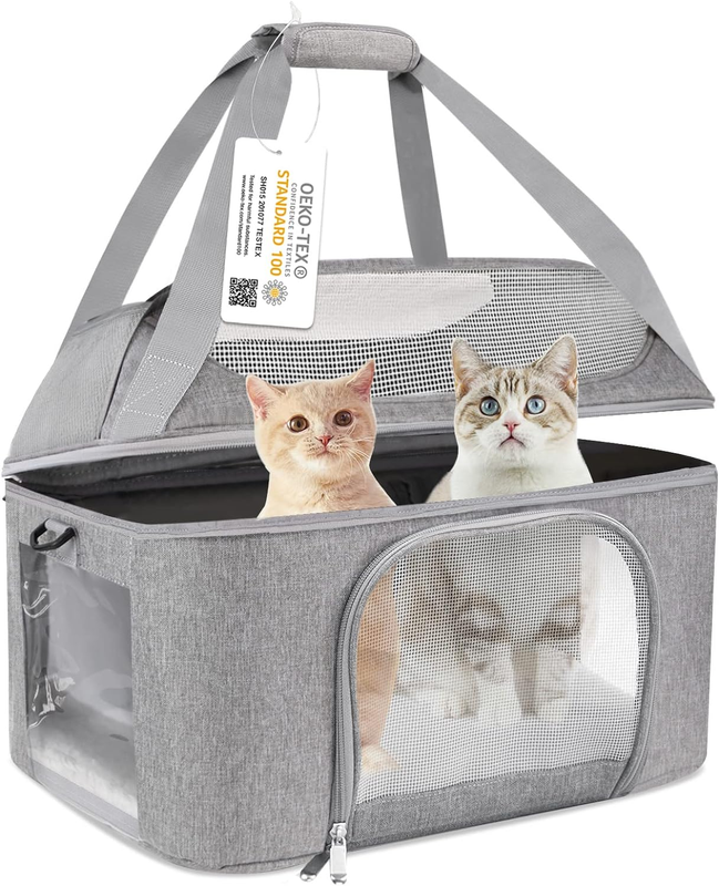 For 2 Cats, Oeko-tex Certified Soft Side Pet Carrier For Cat