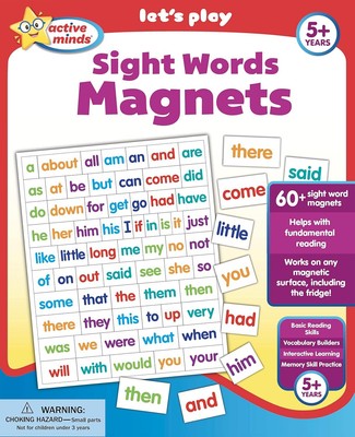 Active Minds Sight Words Magnets - Learn and Practice Language Building... 