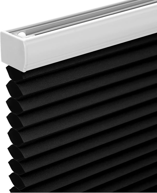 Cordless Cellular Shades, Blackout Honeycomb Shades for Windows, Pull down Pleated Blinds, Easy to Install for Indoor Windows and French Doors,36