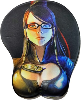 Bayonetta Anime 3D Mouse Pad With Silicone Wrist Support US Seller