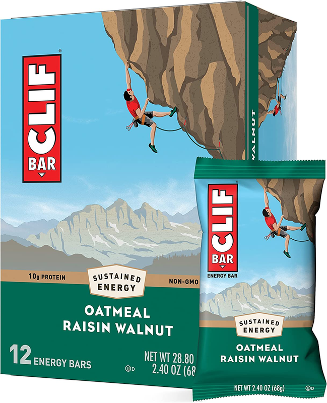 CLIF BARS - Energy Bars - Oatmeal Raisin Walnut - Made with Organic Oats - Plant