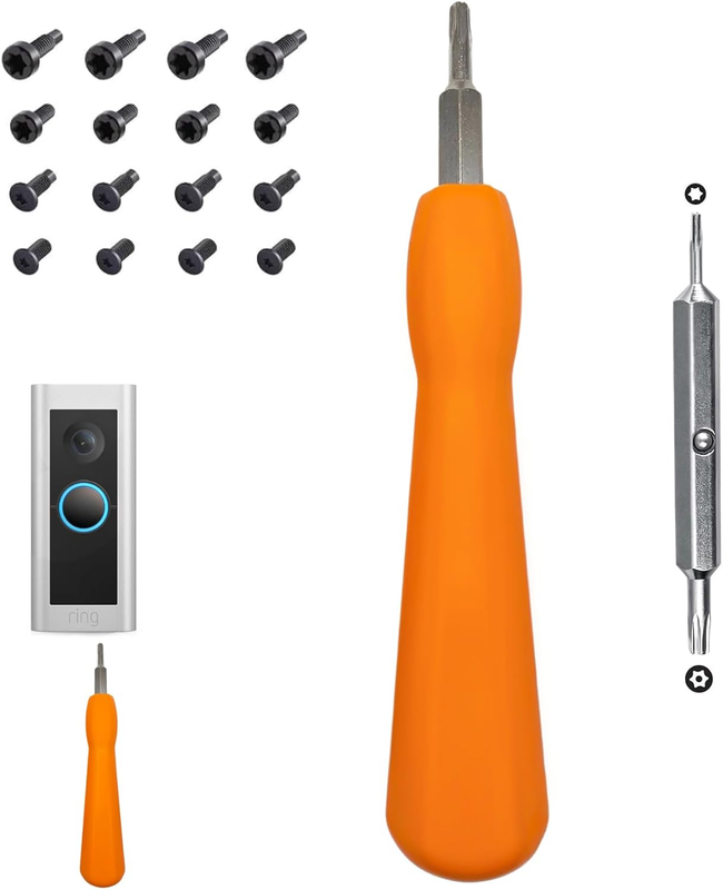 Doorbell Screwdriver & 20 Security Screws Kit T6 T15 Tool for ...