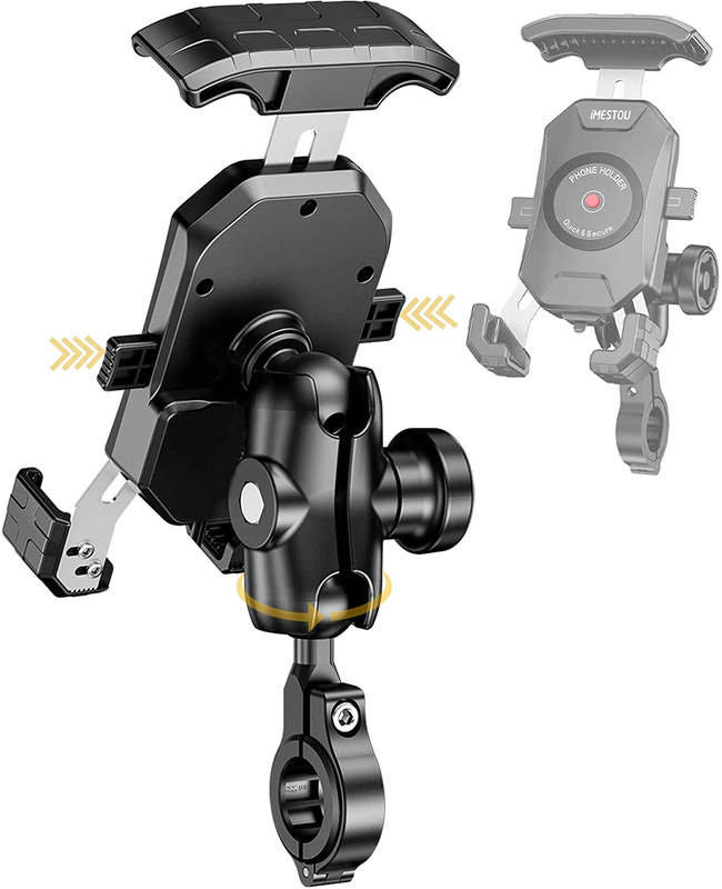 Imestou Anti-Theft Motorcycle Phone Mount Bike Ball Phone Holder Handlebar Doubl