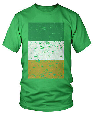 St Patricks Day Irish Flag Ireland Pride Eire Paddy Vintage Faded Mens T-shirt
