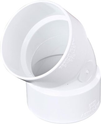 NDS 3-inch Thin-Wall Schedule 30 PVC Sewer & Drain 45 Degree Elbow - Hub x Hub
