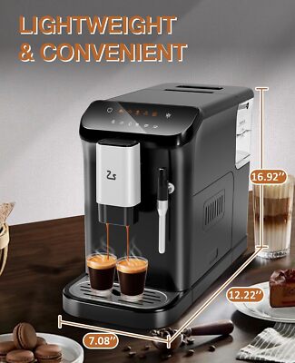 Fully Automatic Espresso Coffee Machine 20 Bar with Auto Milk Frother & Grinder