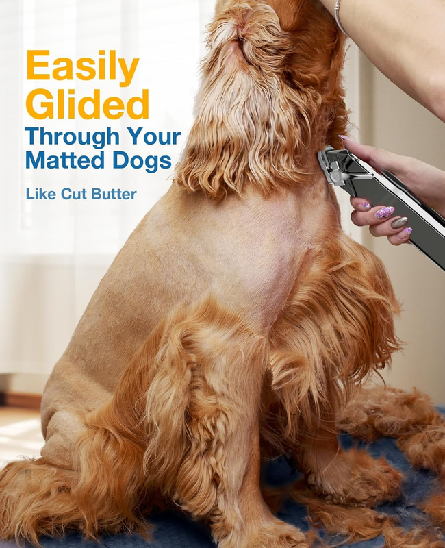 Dog Clippers for Grooming for Thick Heavy Coats/Low Noise Rechargeable Cordless