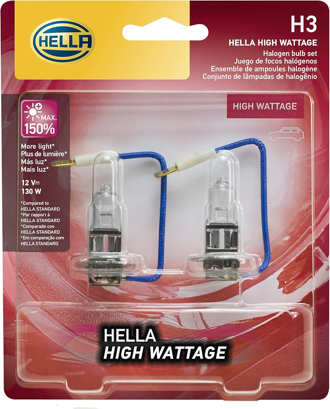 Hella 130W High Wattage Off Road Vehicle Light Bulb Twin Pack ...