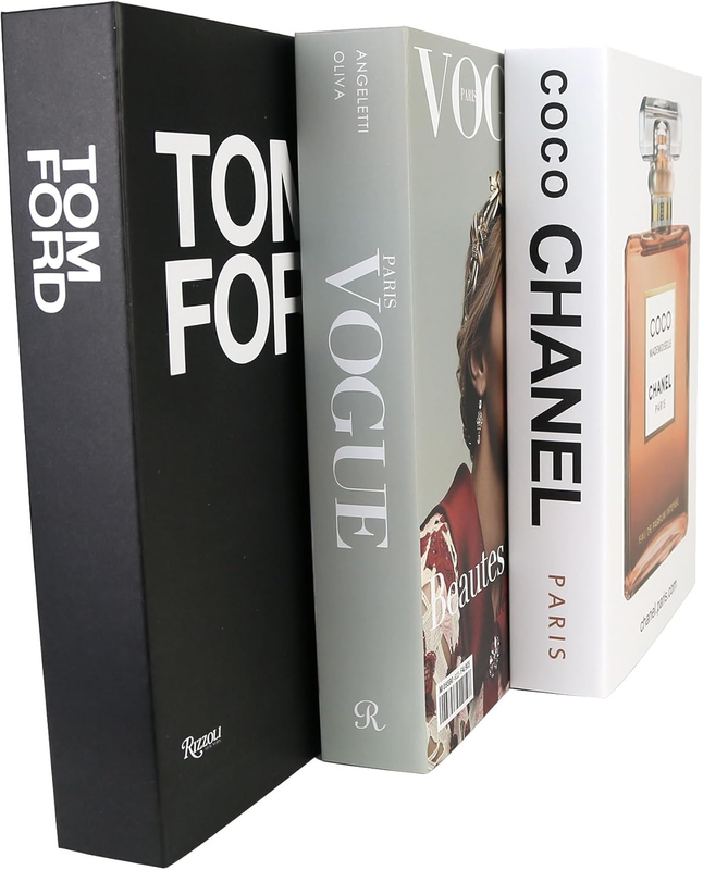 3 Pcs Decorative Books Aesthetic Chic Faux Book Set for Room Décor,Modern Home D