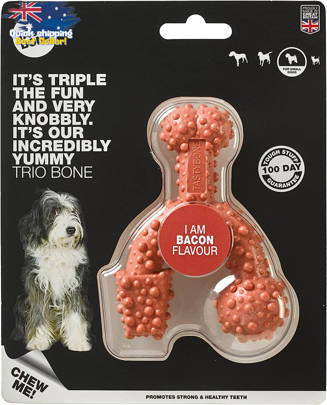 Nylon Bacon Trio Chew Toy for Small Dogs - Durable, Fun & Safe!