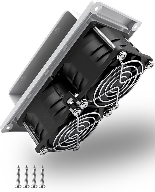 12V 25W RV Side Vent Fan with Mesh Guard ABS-PC High Temp Resistant Exhaust Vent