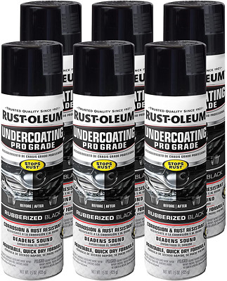 248656 Professional Grade Undercoating Spray, 15 Ounce (Pack of 6), Black, 90 Ou